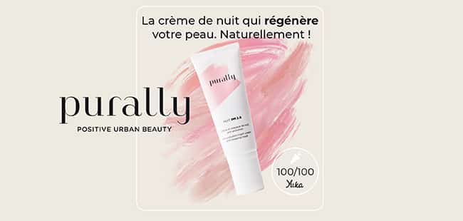 échantillon de la crème NUIT Purally avec Samplicity