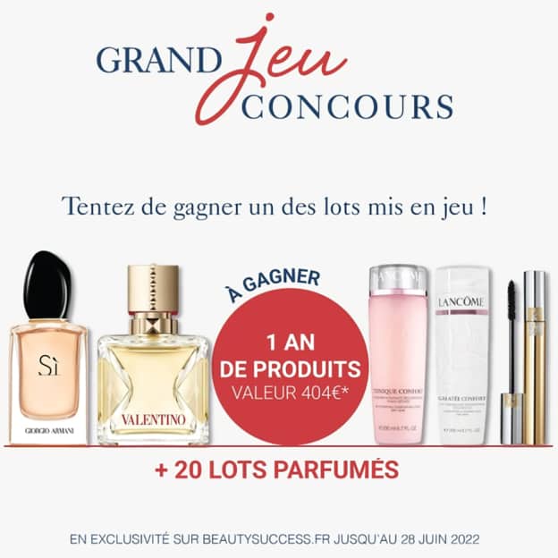 Jeu Beauty Succès : Cosmétiques et parfums à gagner