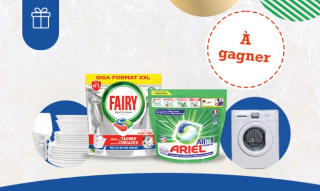 Jeu Envie de Plus : 15 lots de 105€ de capsules Fairy et Ariel