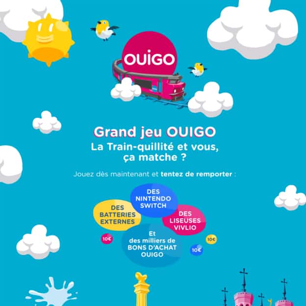 Jeu OUIGO : Nintendo Switch et autres cadeaux à gagner