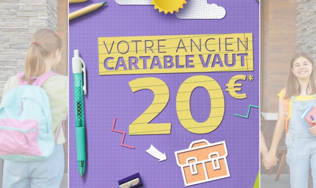 Auchan reprise Cartable 2023 : 20€ offerts en bons