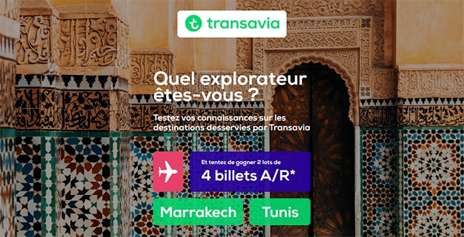 Tentez de gagner des billets d’avion pour Marrakech ou Tunis avec Transavia