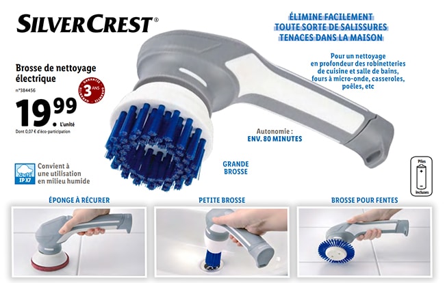 Brosse de nettoyage à petit prix SilverCrest chez Lidl