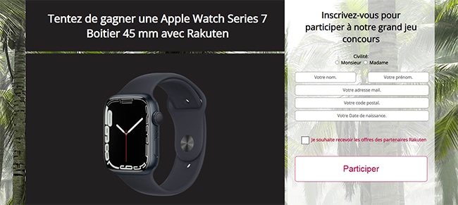gagner une montre Apple avec Rakuten