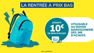 Super U / Hyper U reprise Cartable : 10€ offerts en bon
