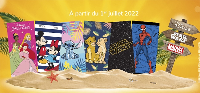 Serviette de plage Star Wars, Marvel, Disney moins chères chez Total