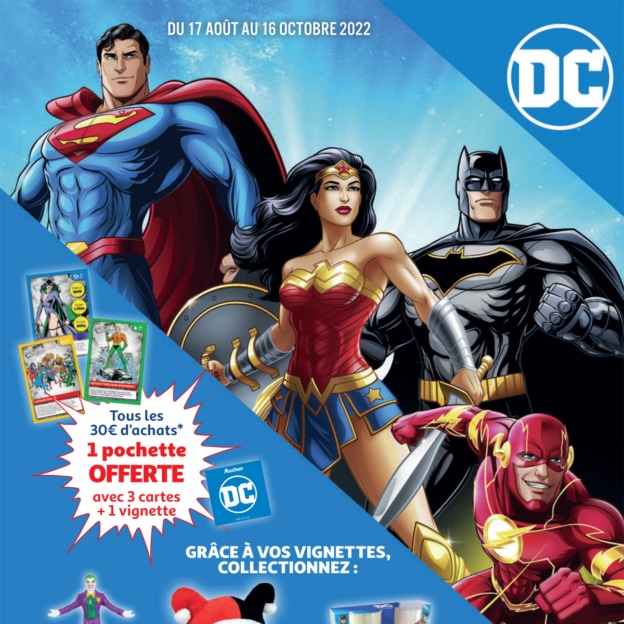 Auchan DC Comics : Cartes offertes & figurines, peluches,… à prix cassé