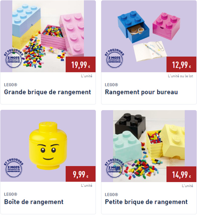 Briques et boîtes de rangement LEGO à petit prix chez Aldi