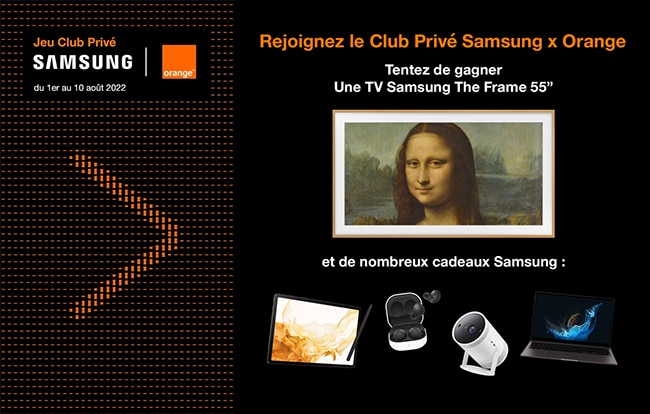 Tentez de gagner un cadeau Samsung avec l’opérateur Orange