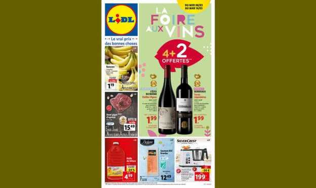 Catalogue Lidl « Foire aux Vins » du 8 au 14 mars 2023