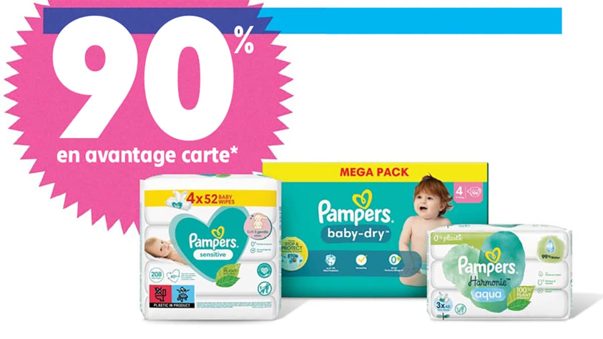 Intermarché : Promo couches Pampers = Méga pack à -90%