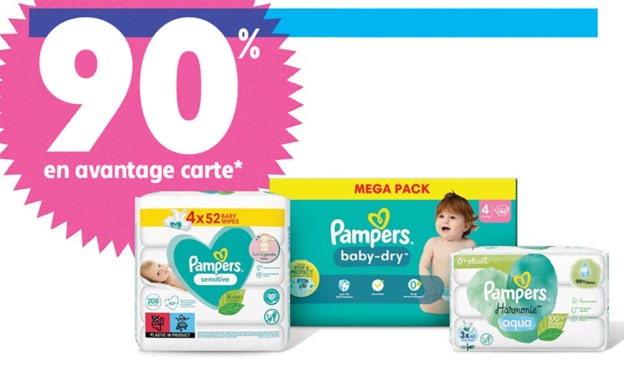 Intermarché : Promo couches Pampers = Méga pack à -90%