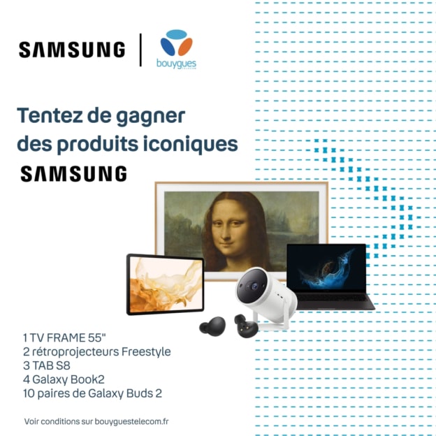 Jeu Bouygues Telecom : Cadeaux Samsung à gagner
