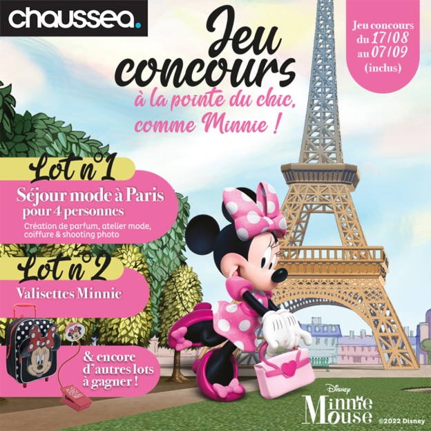 Jeu Chaussea : Séjour mode, valises et lampes Minnie à gagner