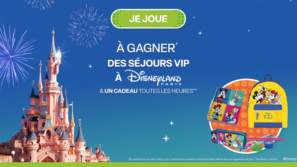 Jeu Ribambel Disney 100% gagnant (avec achat) : Séjour Disneyland…