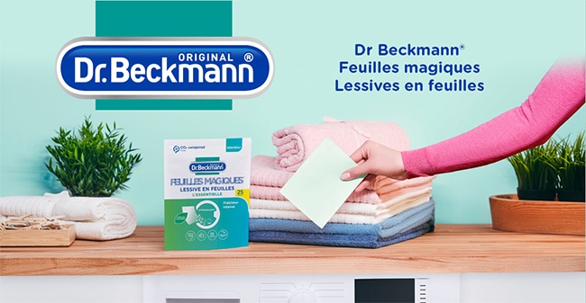 Tentez de recevoir gratuitement un coffret de feuilles magiques de lessive Dr. Beckmann