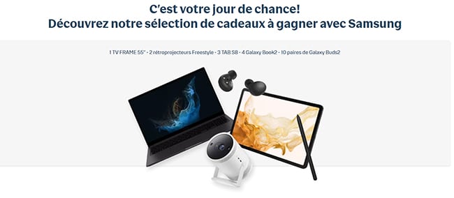 Tentez de remporter un lot Samsung avec Bouygues Telecom