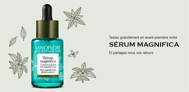 Testez gratuitement le sérum anti-imperfections Magnifica de Sanoflore