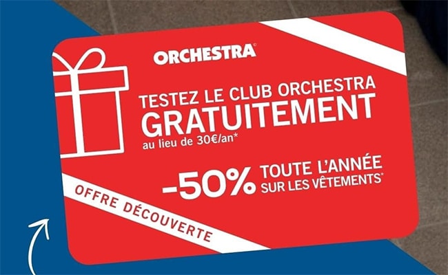 Bénéficiez de jusqu’à 50% de remise sur les vêtements, chaussures et articles de puériculture Orchestra