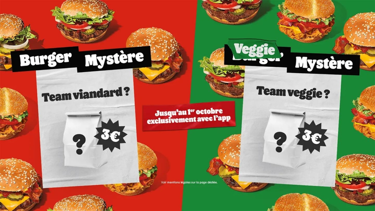 Burger King : Burger mystère à 3€ et glace à 2€ avec l’appli