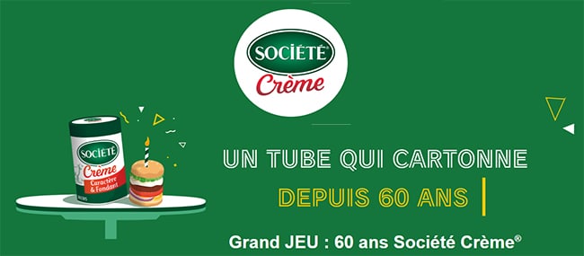 Gagnez un réfrigérateur, un appareil photo, un haut-parleur ou un téléphone rétro avec Société Crème