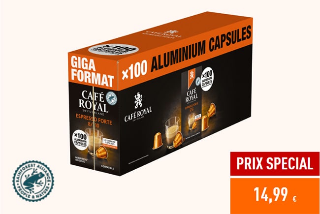 Pack de capsules Café Royal moins cher chez Aldi