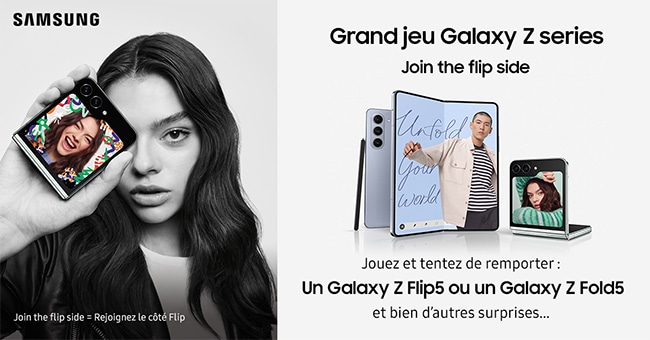 Tentez de gagner un téléphone Samsung Galaxy Z