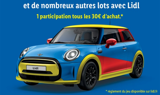 Jeu Lidl Plus : Des voitures Mini aux couleurs de Lidl à gagner !
