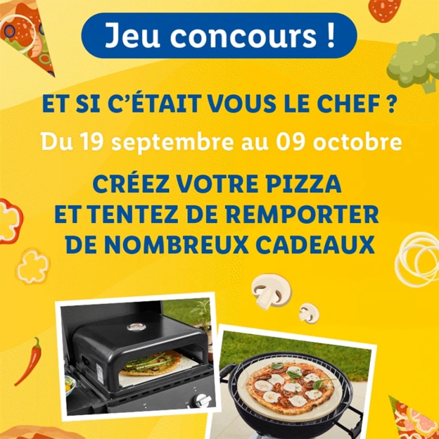 Jeu Lidl La pizza made by YOU : cartes cadeaux, fours à gagner