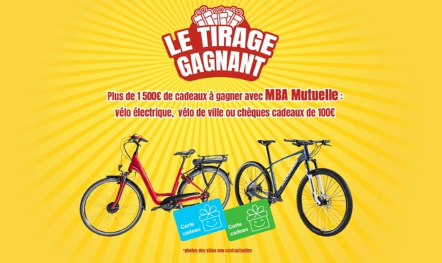 Jeu Ouest France – Mba Mutuelle : Vélos et chèques Kdo à gagner