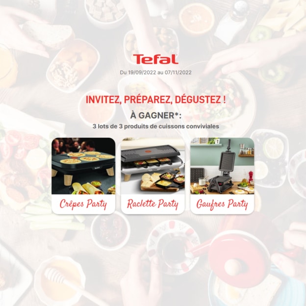 Jeu Tefal : Crêpiers + Gaufriers + Raclettes à gagner