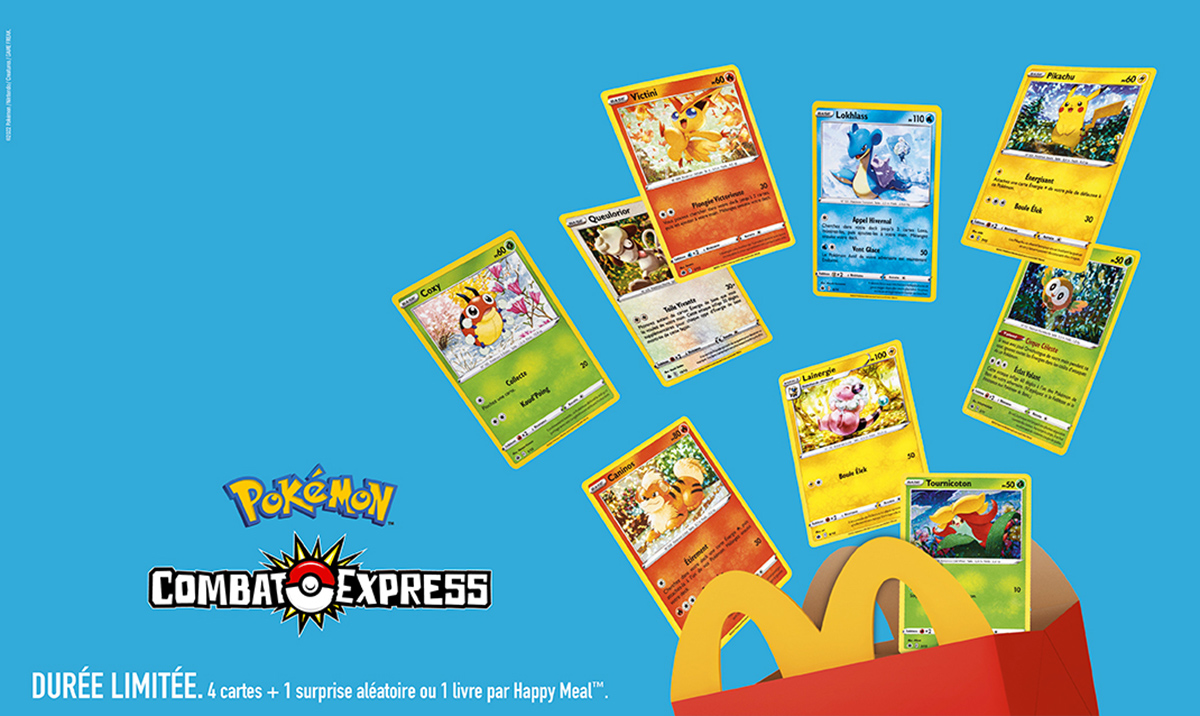 Cadeaux Happy Meal McDo Cartes Pokémon offertes