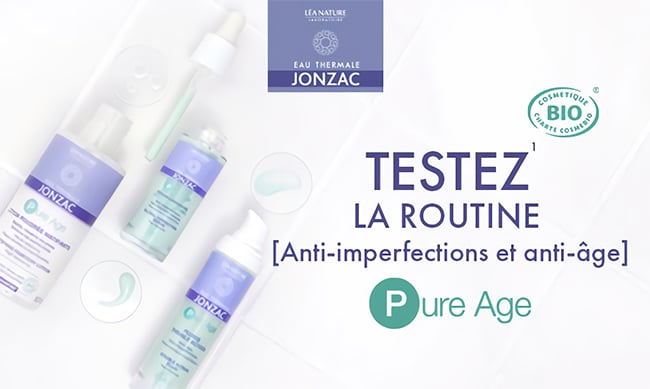 Testez gratuitement la routine anti-âge et anti-imperfection Pure Age de Jonzac