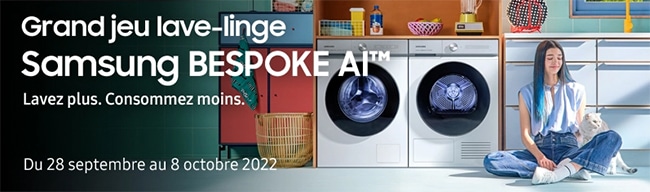 Gagnez un lave-linge Bespoke AI de Samsung ou une réduction