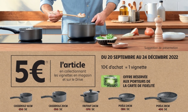 Vignette Intermarché / re:fresh : Poêles et casseroles à 5€