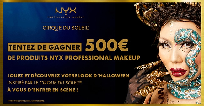 gagnez 500€ de cosmétiques NYX Professional Makeup