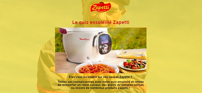 Gagnez un robot Cookeo, un plant de tomates ou un coffret de produits Zapetti