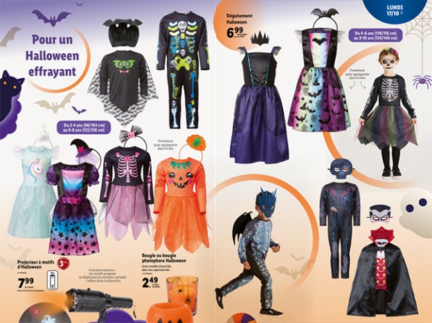 Lidl Déguisements Halloween à prix mini (ensemble complet à 6,99€)