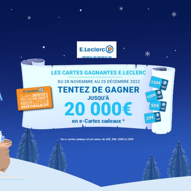 Jeu Les Cartes Gagnantes Leclerc : 20’000€ de e-cartes cadeaux