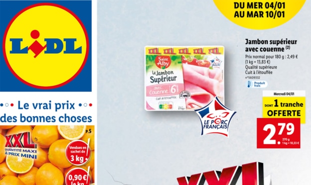 Catalogue Lidl « XXL » du mardi 4 au mercredi 10 janvier 2023