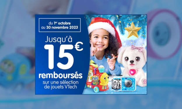 ODR VTech Noël : Jusqu’à 15€ remboursés