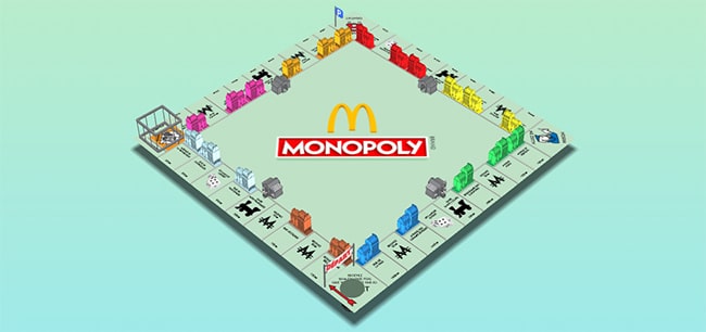 Plateau Monopoly virtuel de McDonald’s