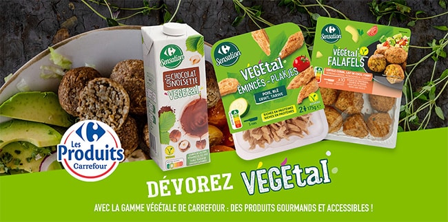 testez une boisson, des émincés et des falafels Carrefour Sensation VÉGÉtal avec TRND