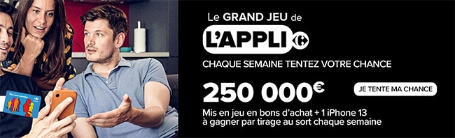 gagnez cadeau Apple, Samsung, JBL ou un bon d’achat avec l’application mobile Carrefour