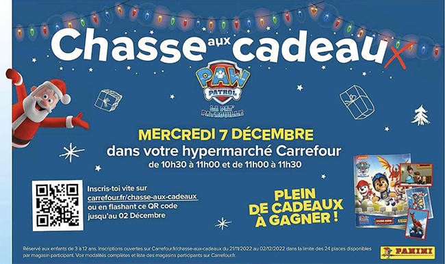 chasse aux cadeaux Pat’Patrouille de Carrefour