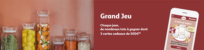 Les cadeaux à gagner à l'opération jeu Comptoir de Famille Auchan