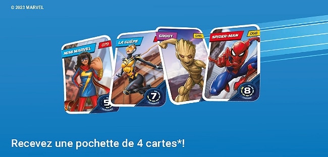 cartes Marvel Leclerc à collectionner