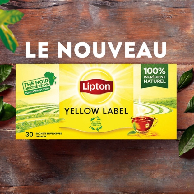 Échantillons gratuits de 3 sachets de thé Lipton Yellow Label