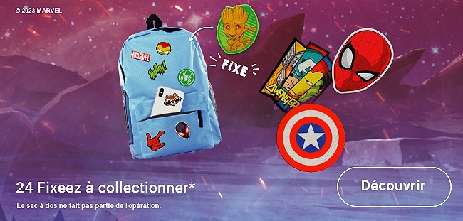 les 24 Fixeez Marvel offerts chez Leclerc