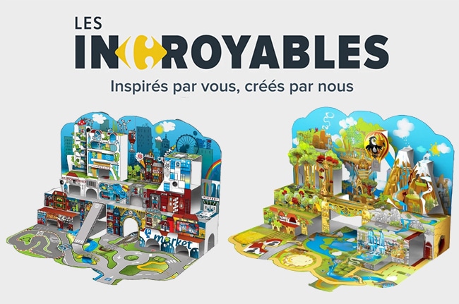 Les jouets pop-up carton Les Incroyables Carrefour